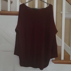 CASHMERE Charter Club Luxury Macy's Longsleeve Shirttail Sweater Top Size Large